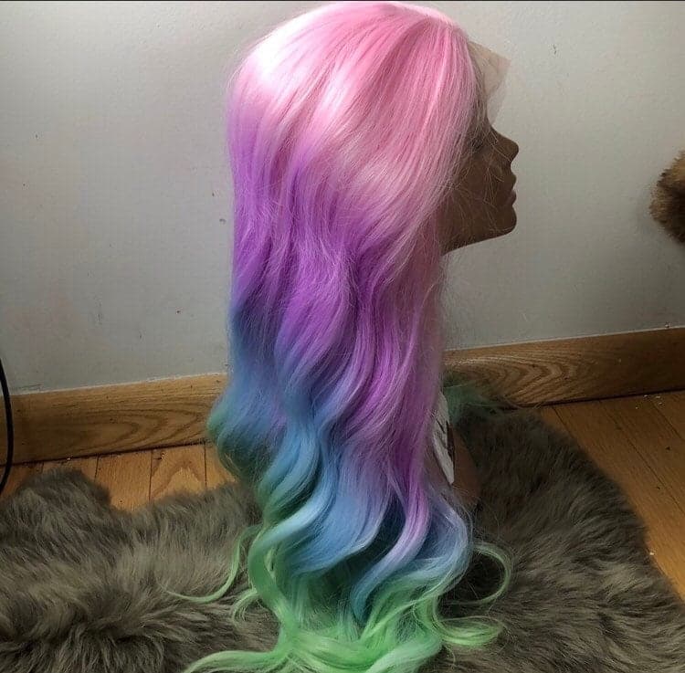 24” Unicorn pink pastel rainbow body wave LaceFront *NEW* - Thumbnail 5
