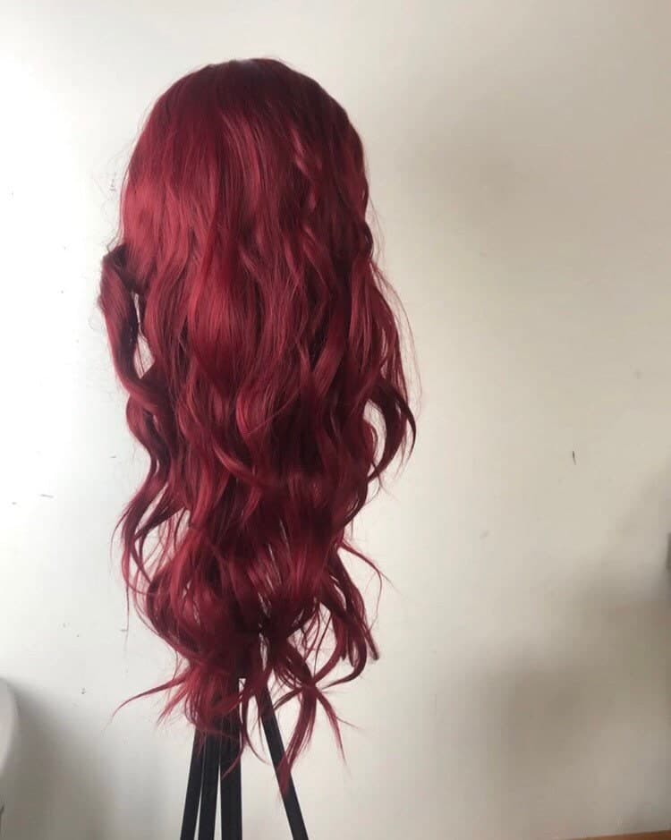 YAHI 24” Red Wavy Lace Front Wig *NWT* - Thumbnail 5