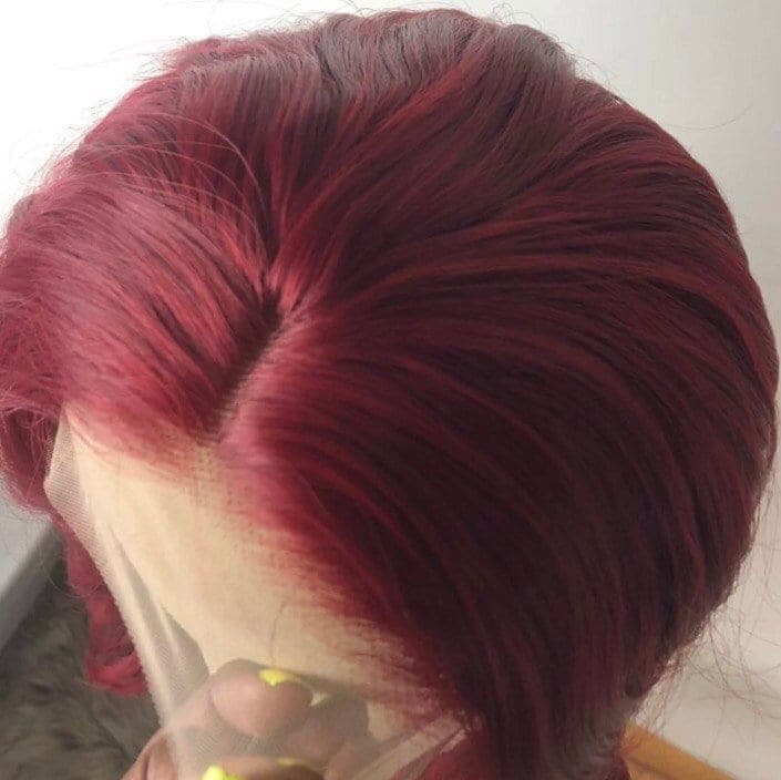 YAHI 24” Red Wavy Lace Front Wig *NWT* - Thumbnail 7