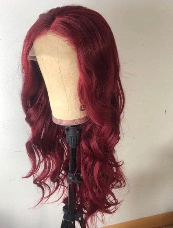 YAHI 24” Red Wavy Lace Front Wig *NWT* - Thumbnail 2