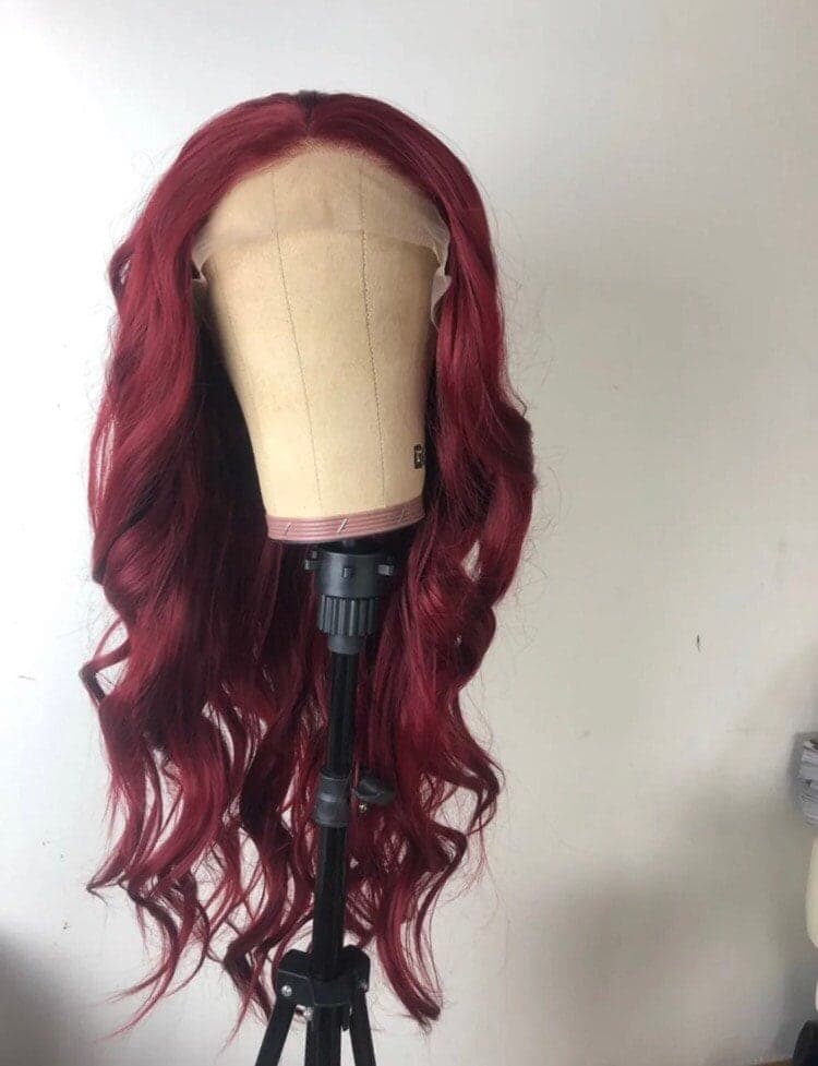 YAHI 24” Red Wavy Lace Front Wig *NWT* - Thumbnail 3