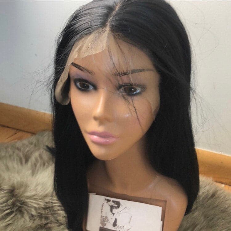 24” Jet Black long straight lace front wig *NEW* - Thumbnail 5