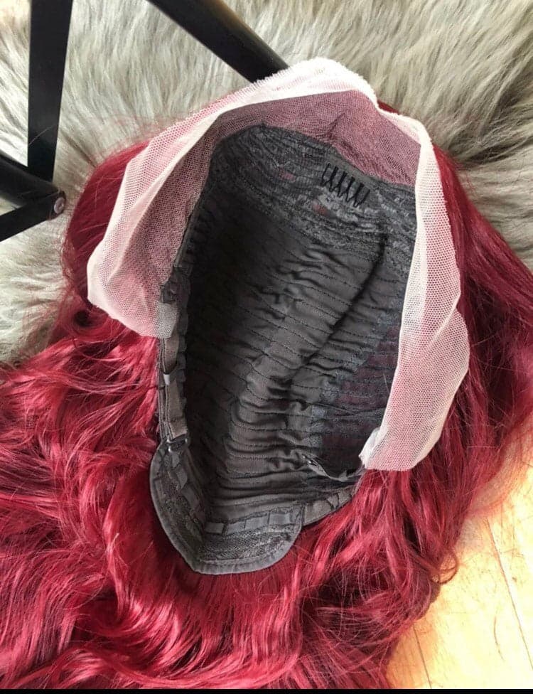 YAHI 24” Red Wavy Lace Front Wig *NWT* - Thumbnail 8