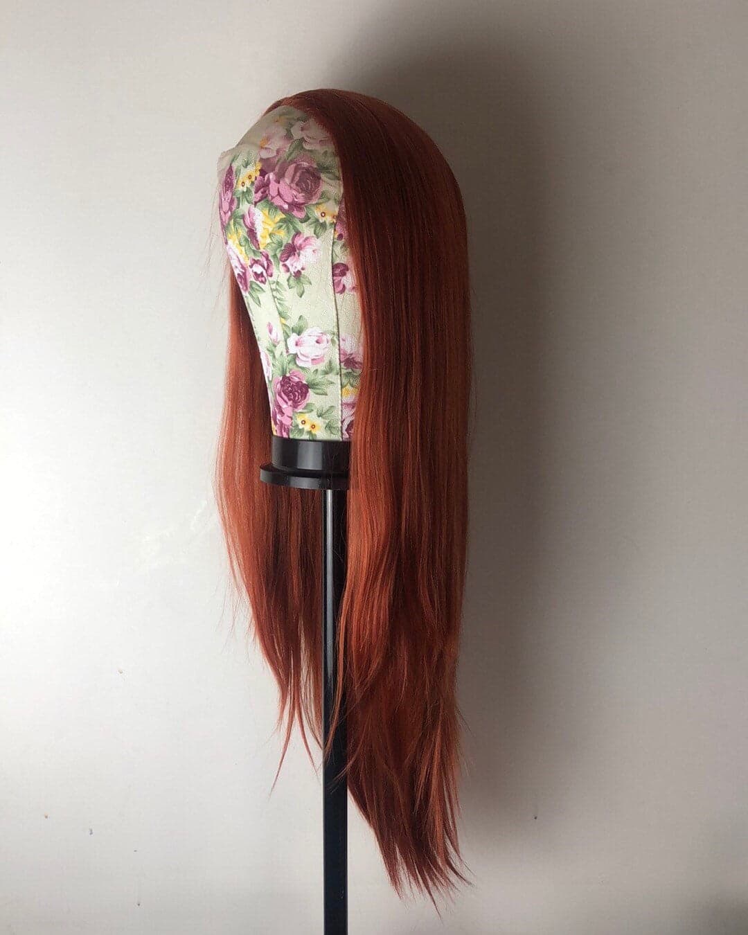 22” GINGER COPPER red straight ace front wig *NEW* 5” front part space - Thumbnail 4