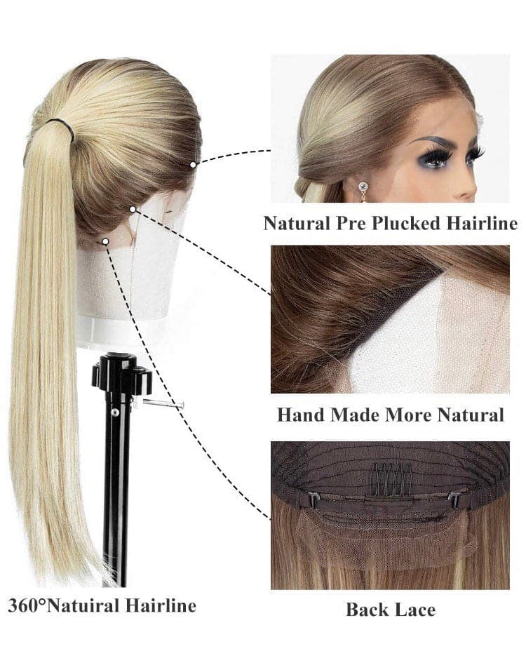 India 22 ” Blonde Ombré Straight Lace Front Wig *NEW* - Thumbnail 7