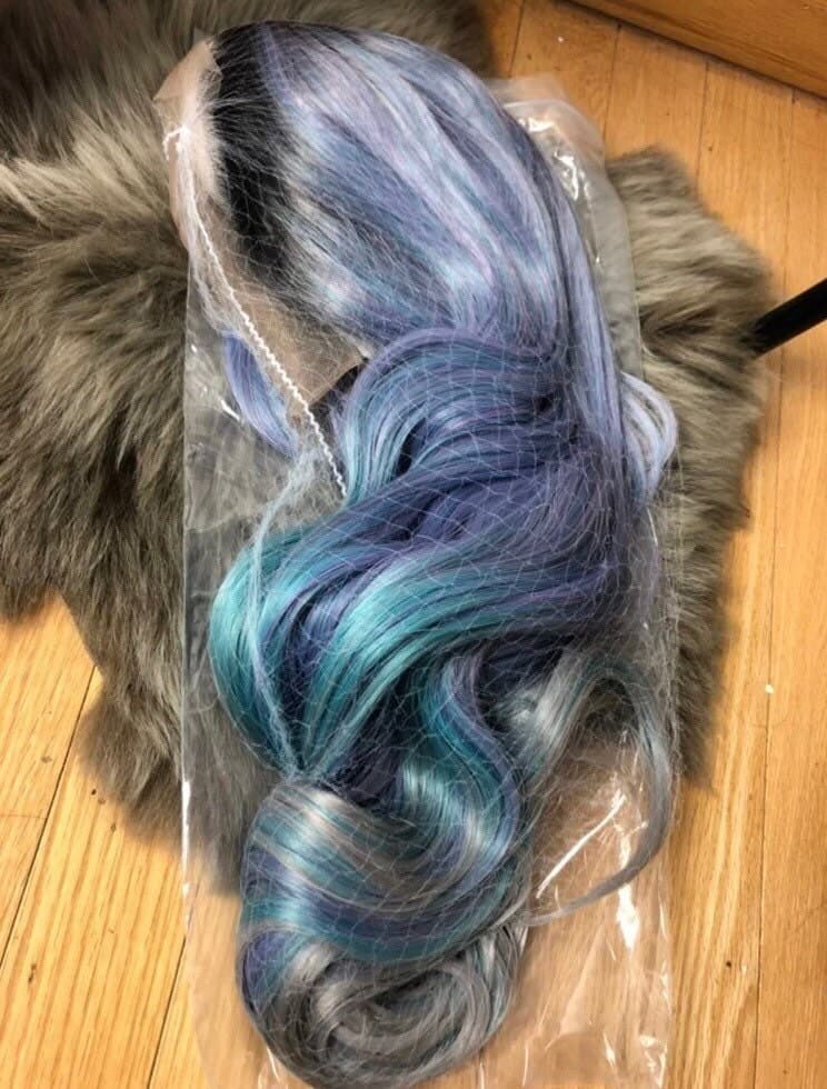 Unicorn collection 24” Ombré pastel LaceFront Wig - Thumbnail 8