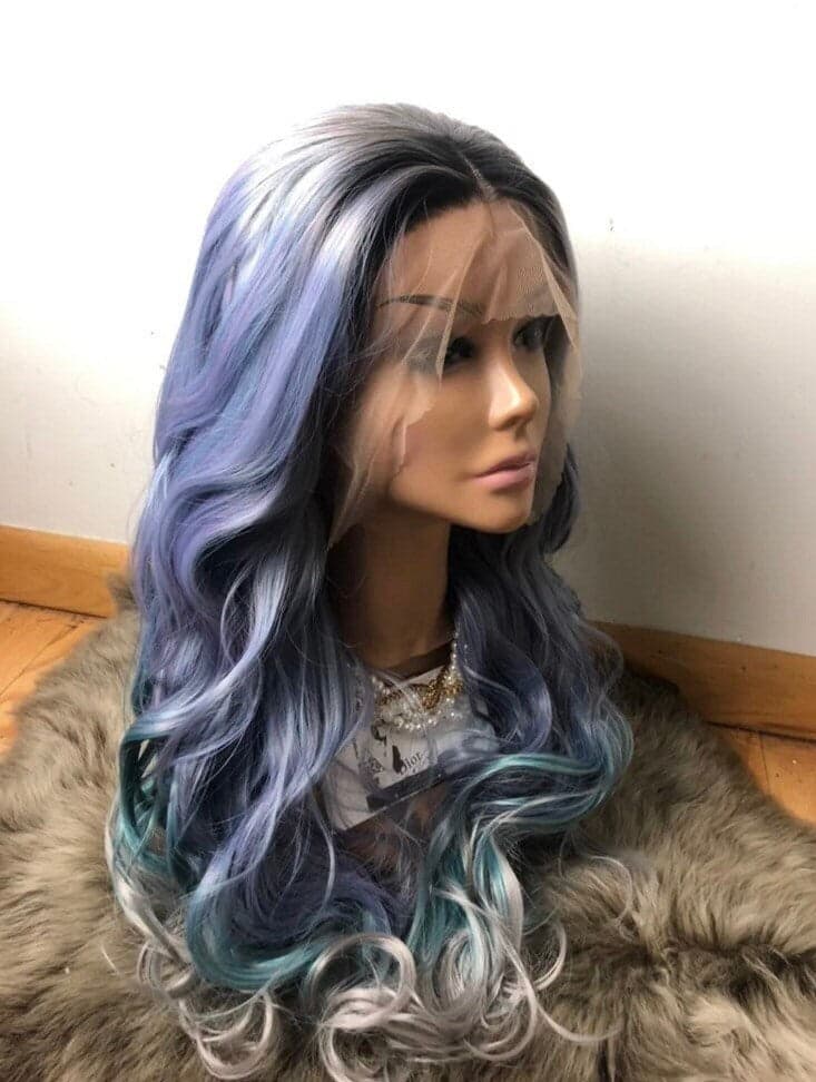 Unicorn collection 24” Ombré pastel LaceFront Wig - Thumbnail 2