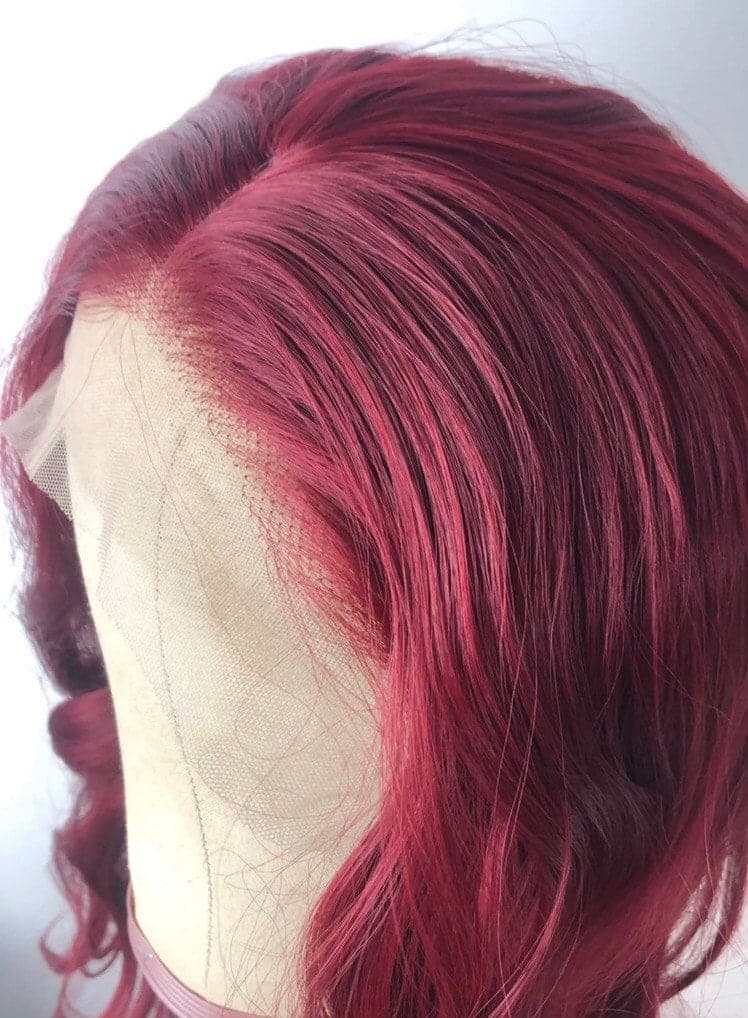 YAHI 24” Red Wavy Lace Front Wig *NWT* - Thumbnail 4