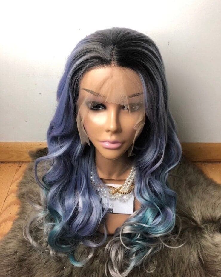 Unicorn collection 24” Ombré pastel LaceFront Wig - Thumbnail 3