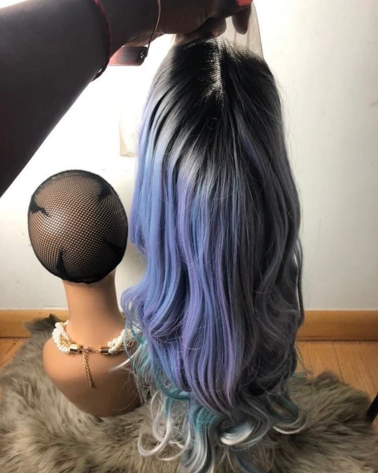 Unicorn collection 24” Ombré pastel LaceFront Wig - Thumbnail 10