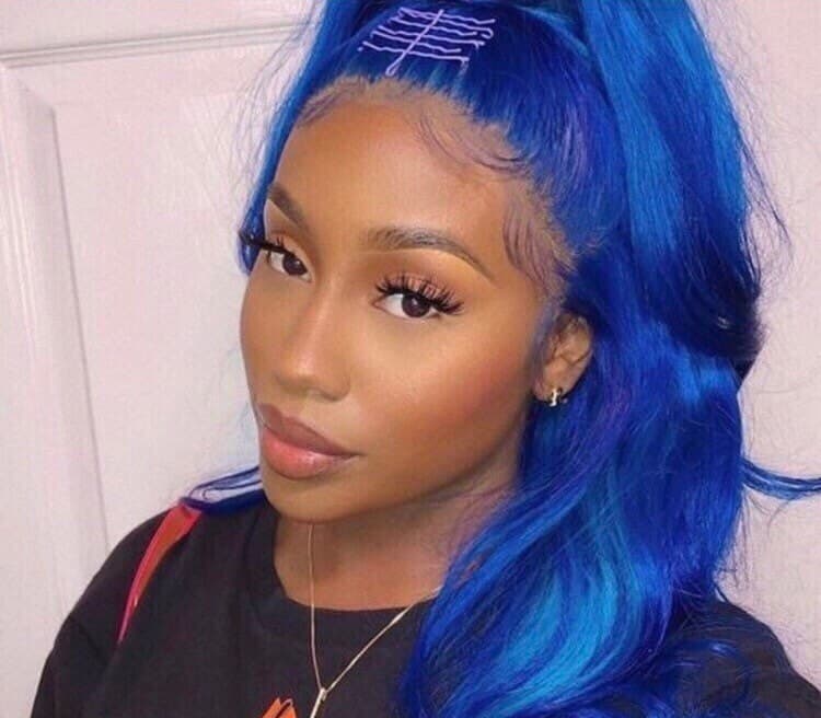 22” Blue Body WAVY Curly Lace Front Wig *NEW* - Thumbnail 5