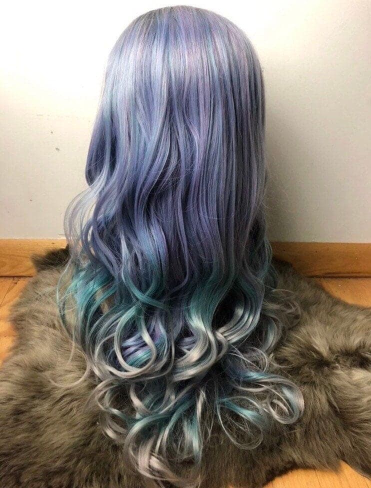 Unicorn collection 24” Ombré pastel LaceFront Wig - Thumbnail 5