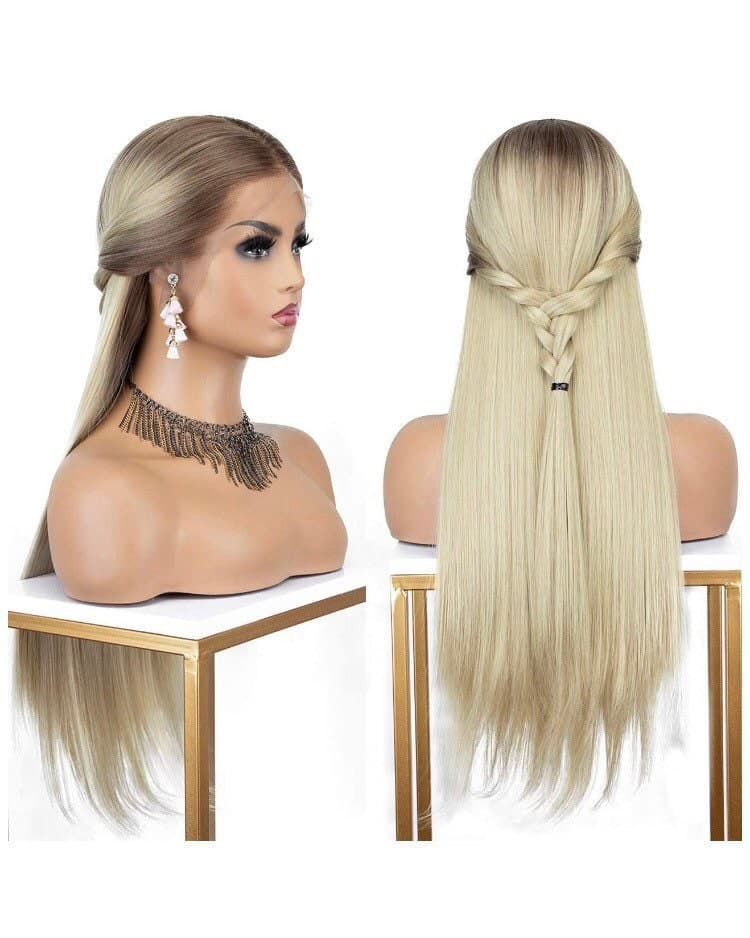 India 22 ” Blonde Ombré Straight Lace Front Wig *NEW* - Thumbnail 3