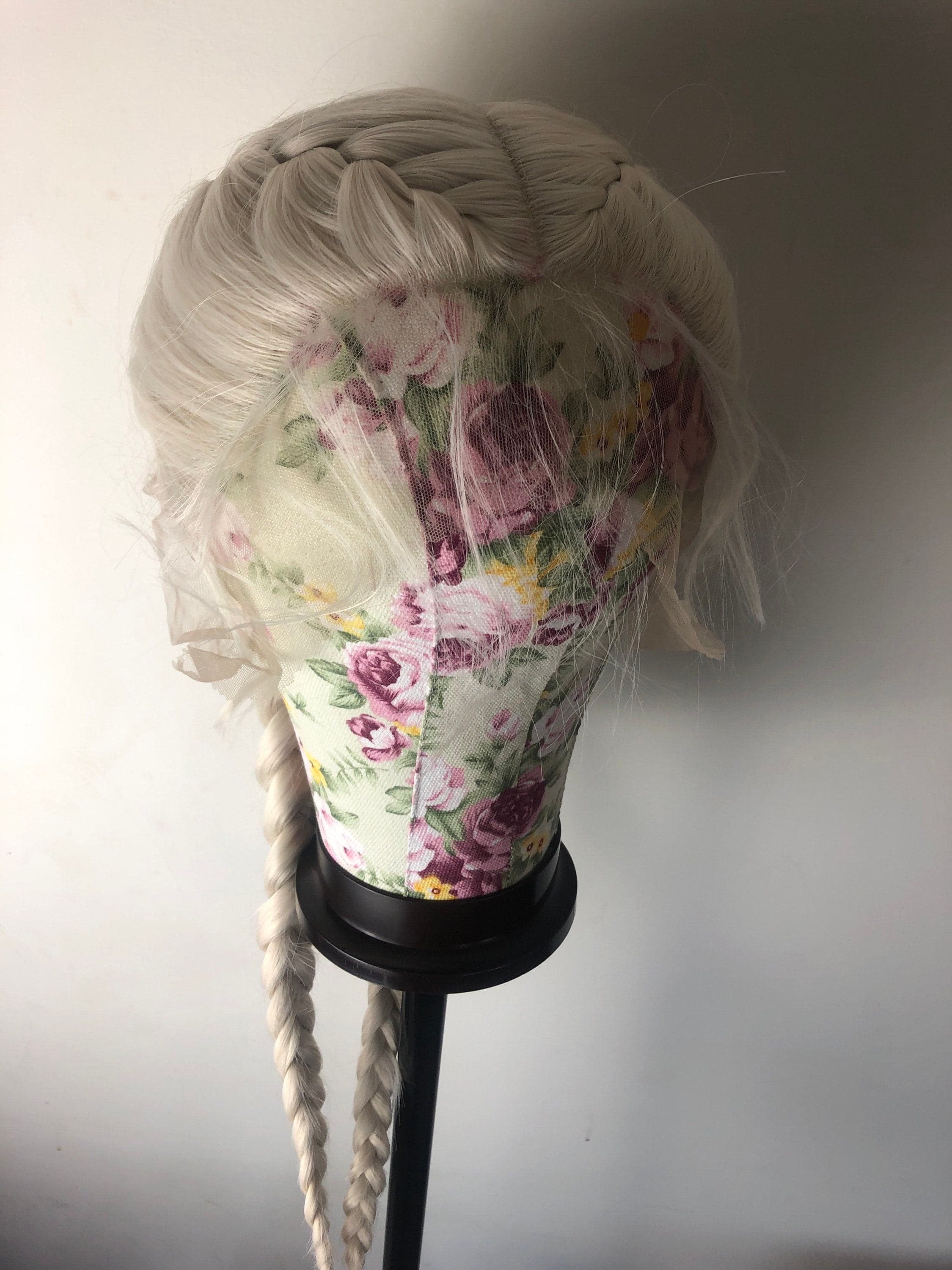 24” WHITE BLONDE dutch braided lace front wig *NEW* Pre plucked hair line and baby hairs - Thumbnail 9