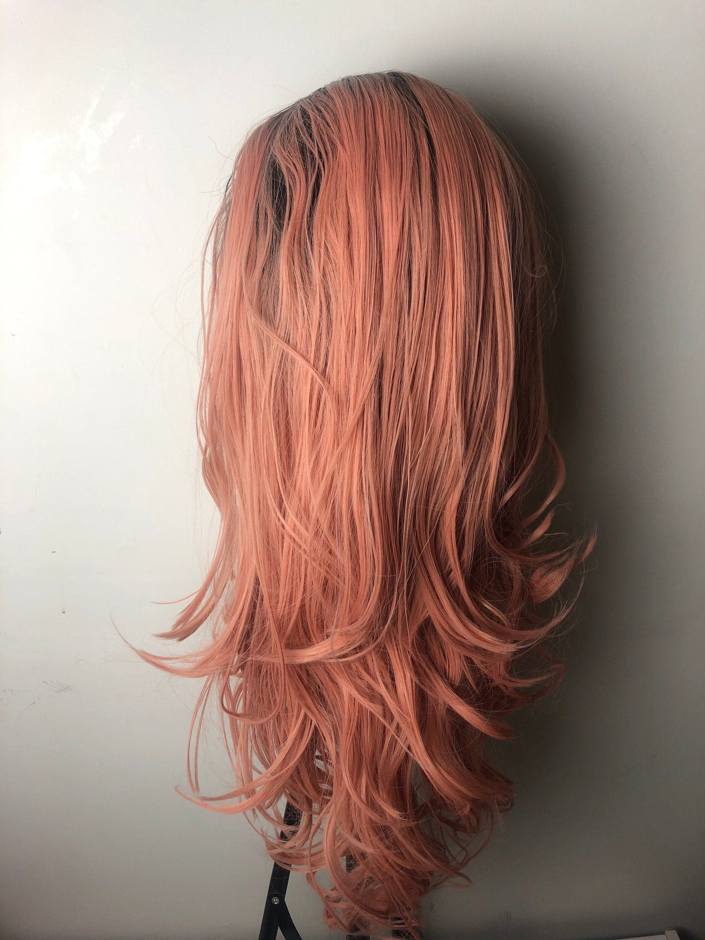 22” ROSE pink OMBRE Body Wavy LaceFront festival celeb wig *NEW* - Thumbnail 5
