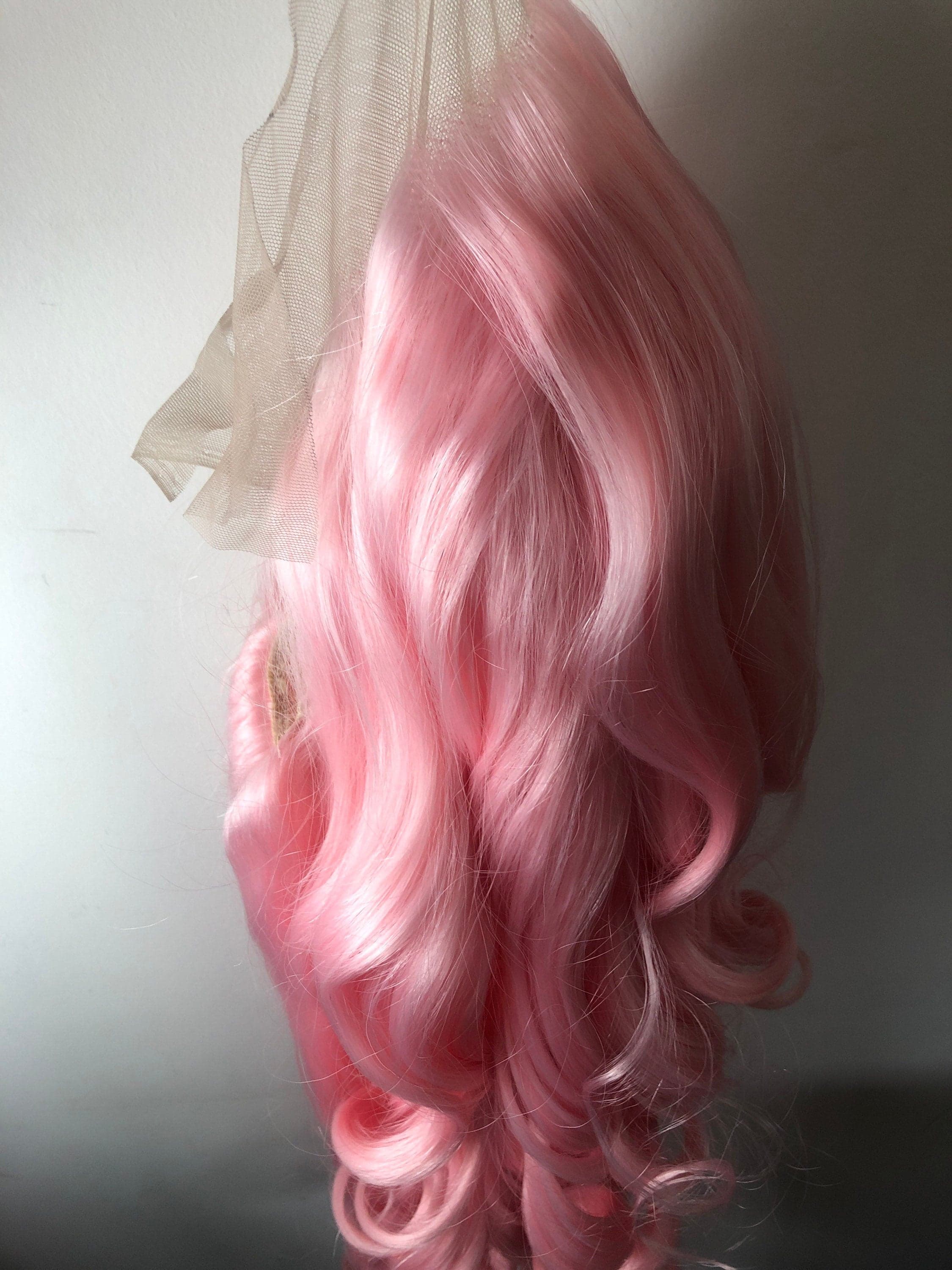 24” Pink Body Wavy Curly Lace Front Wig *NEW* - Thumbnail 9