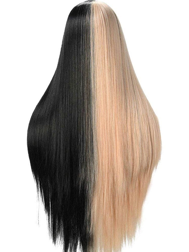22” Black & Blonde split dye straight wig -ARRIVES NEW - Thumbnail 5