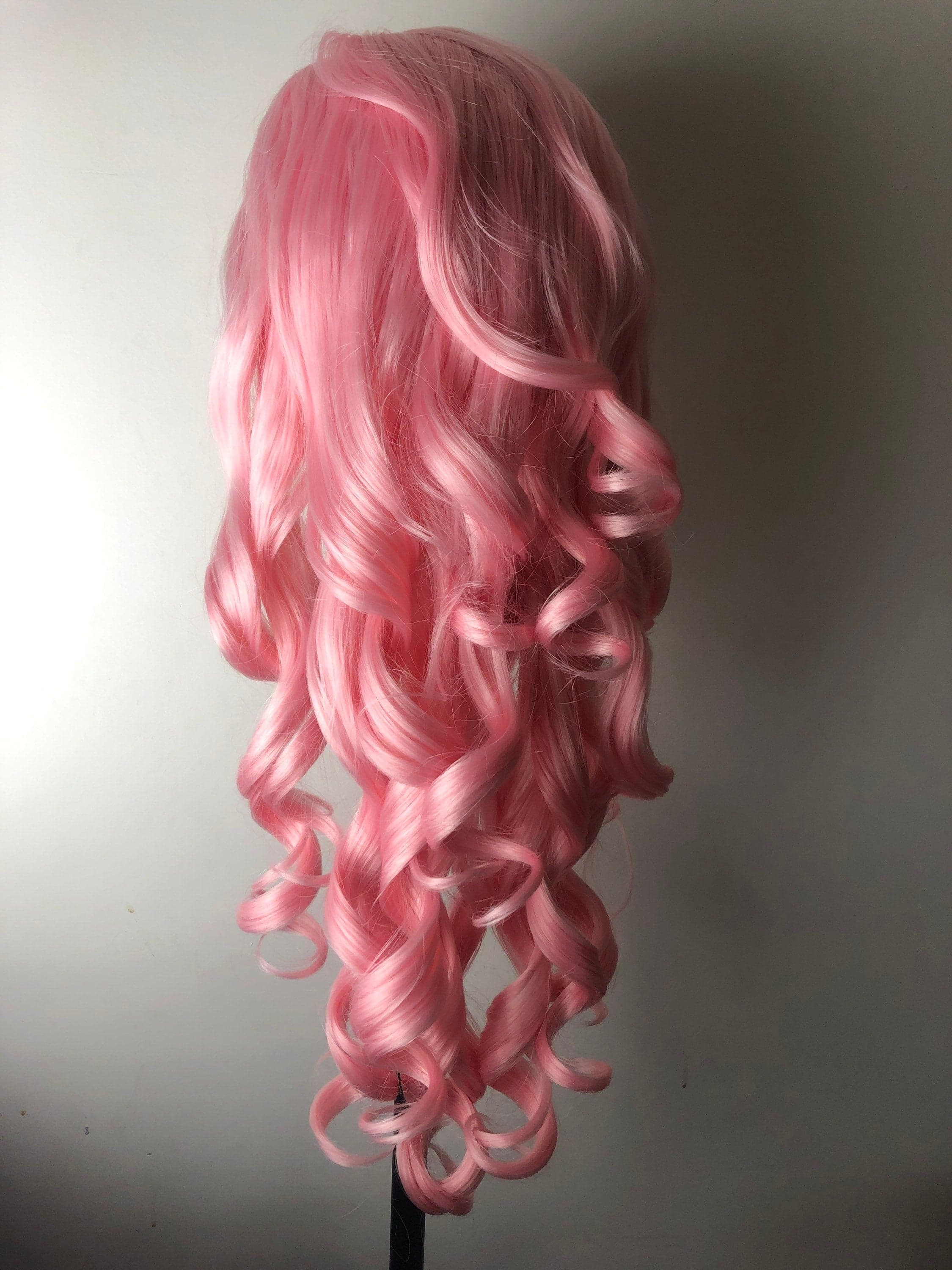 24” Pink Body Wavy Curly Lace Front Wig *NEW* - Thumbnail 6