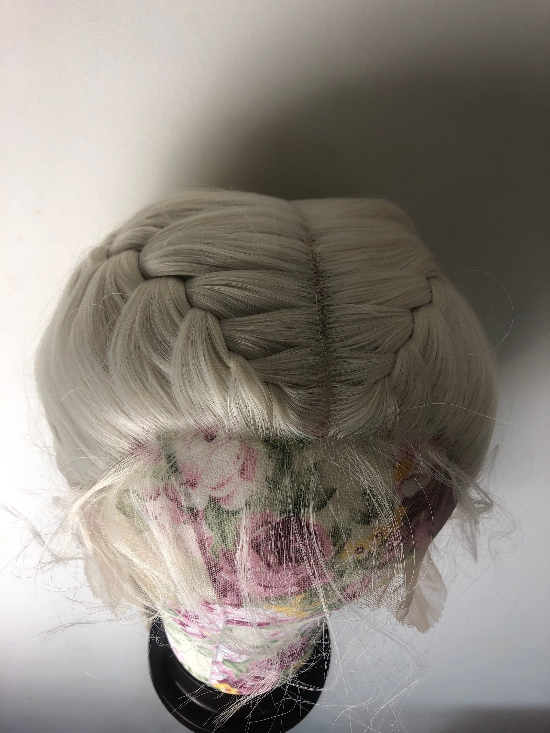 24” WHITE BLONDE dutch braided lace front wig *NEW* Pre plucked hair line and baby hairs - Thumbnail 3