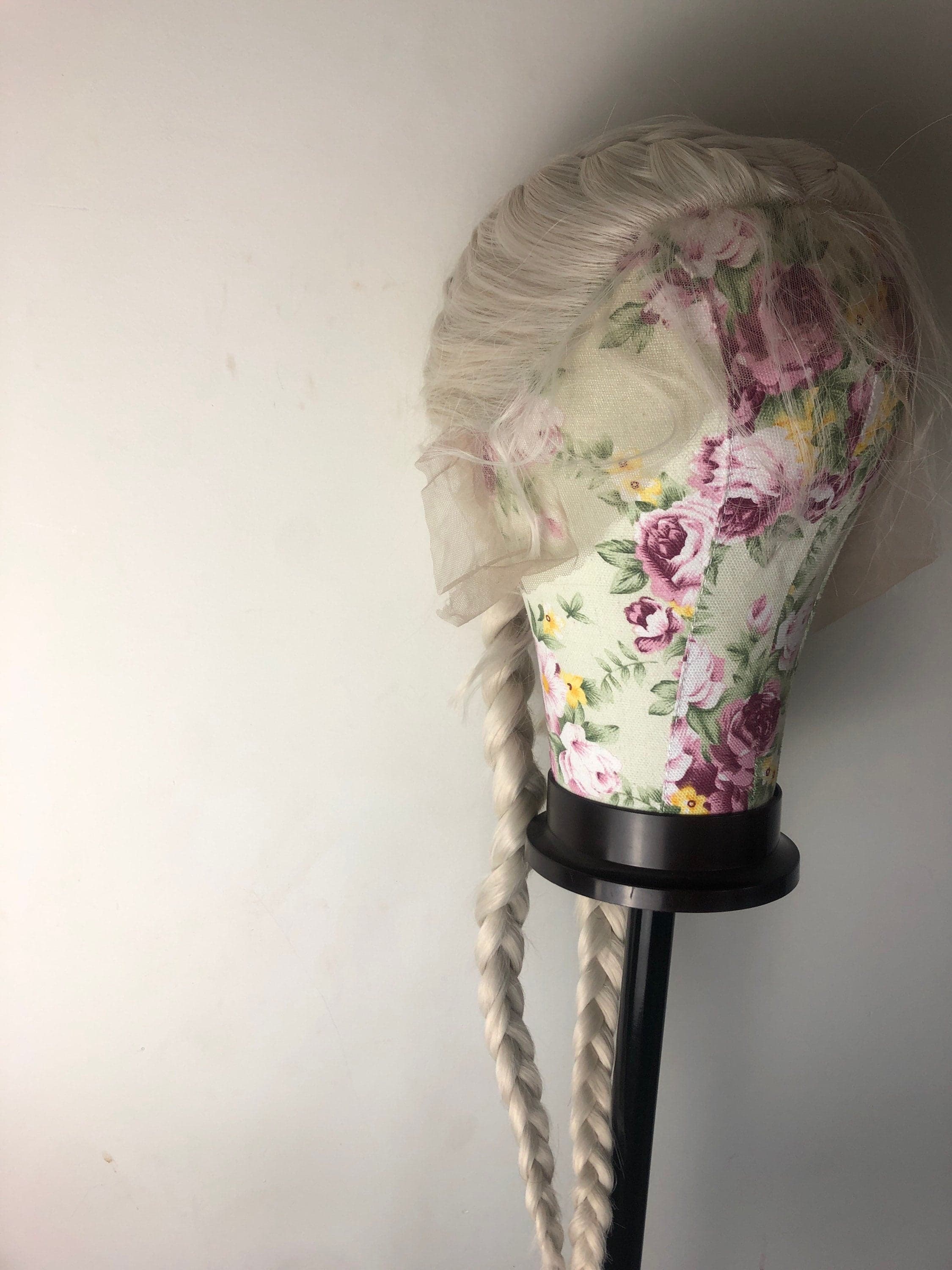 24” WHITE BLONDE dutch braided lace front wig *NEW* Pre plucked hair line and baby hairs - Thumbnail 7