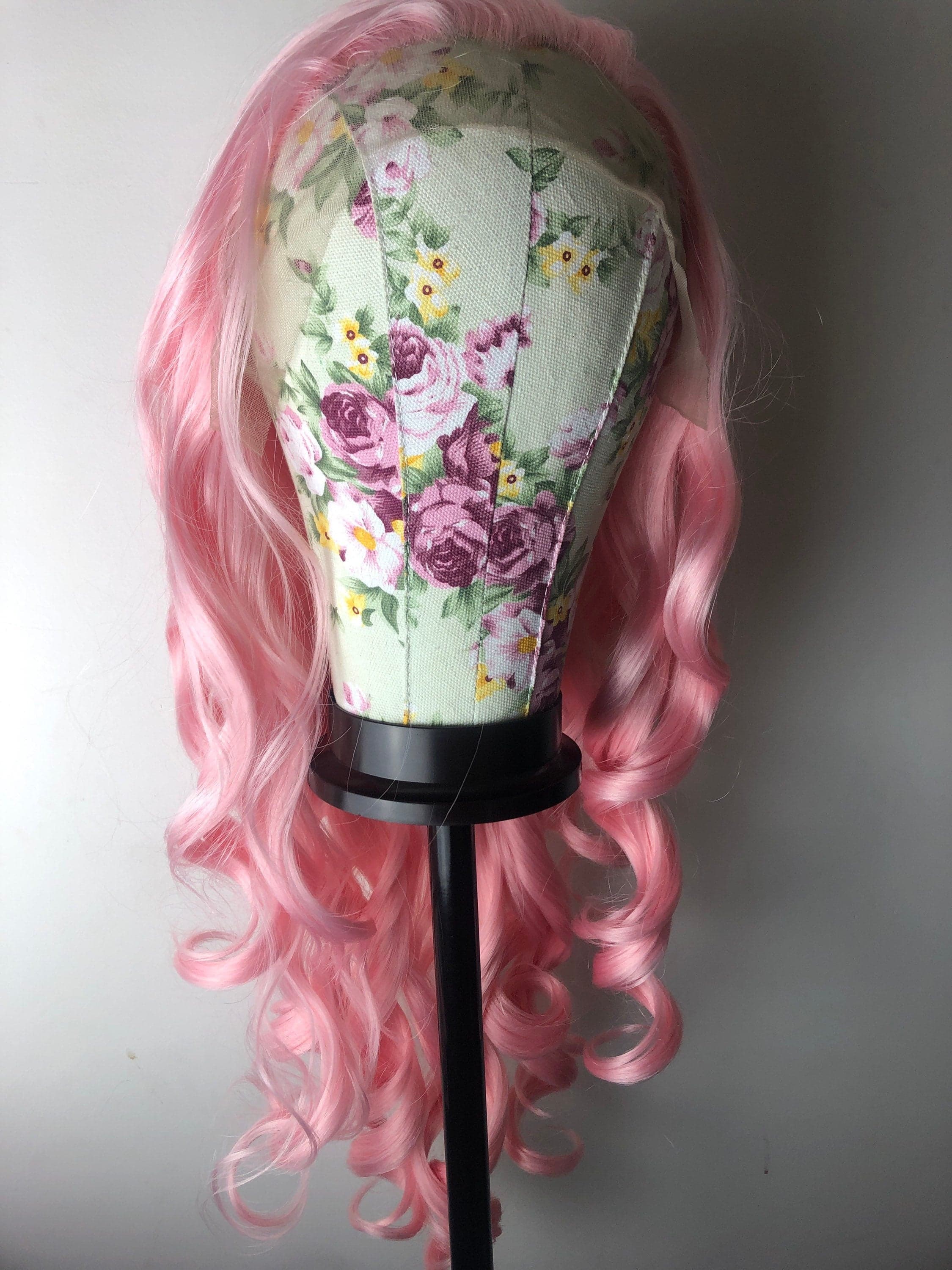 24” Pink Body Wavy Curly Lace Front Wig *NEW* - Thumbnail 4