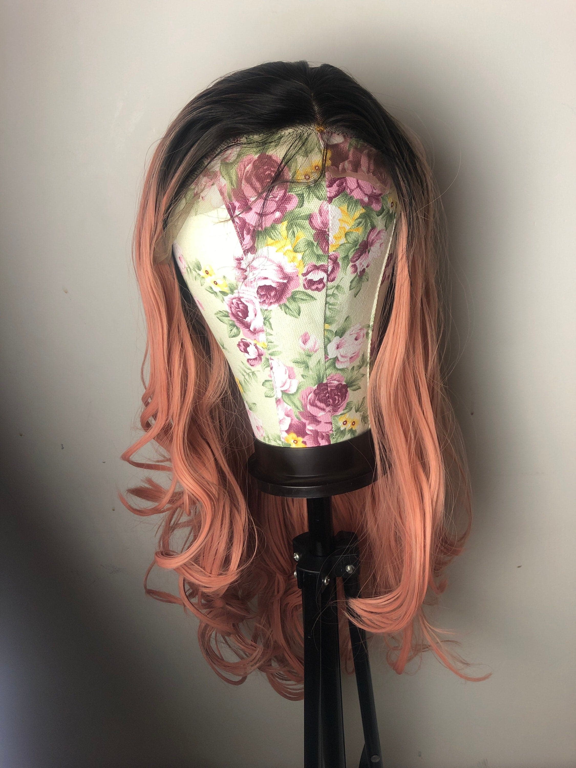22” ROSE pink OMBRE Body Wavy LaceFront festival celeb wig *NEW* - Thumbnail 6