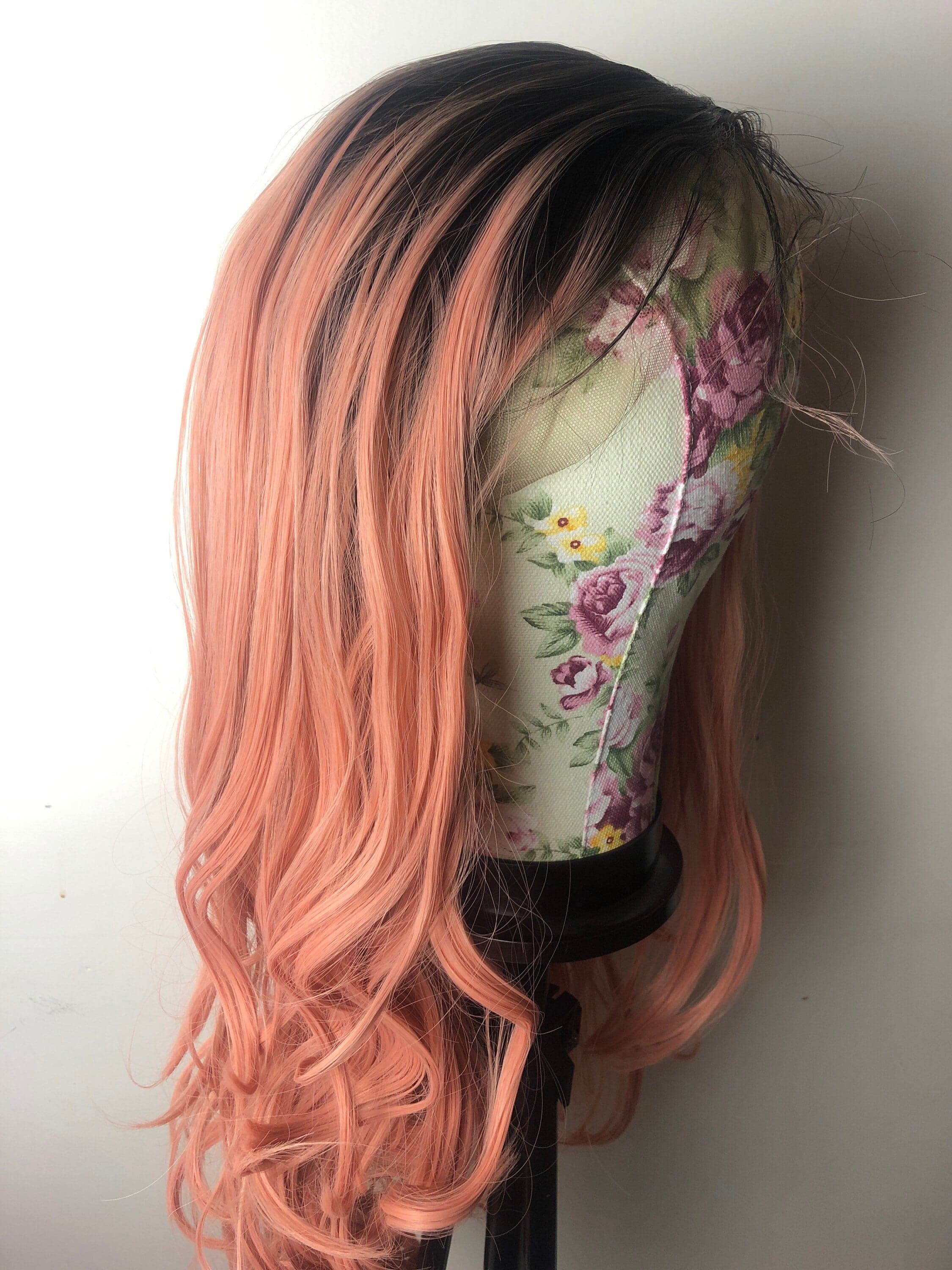 22” ROSE pink OMBRE Body Wavy LaceFront festival celeb wig *NEW* - Thumbnail 2
