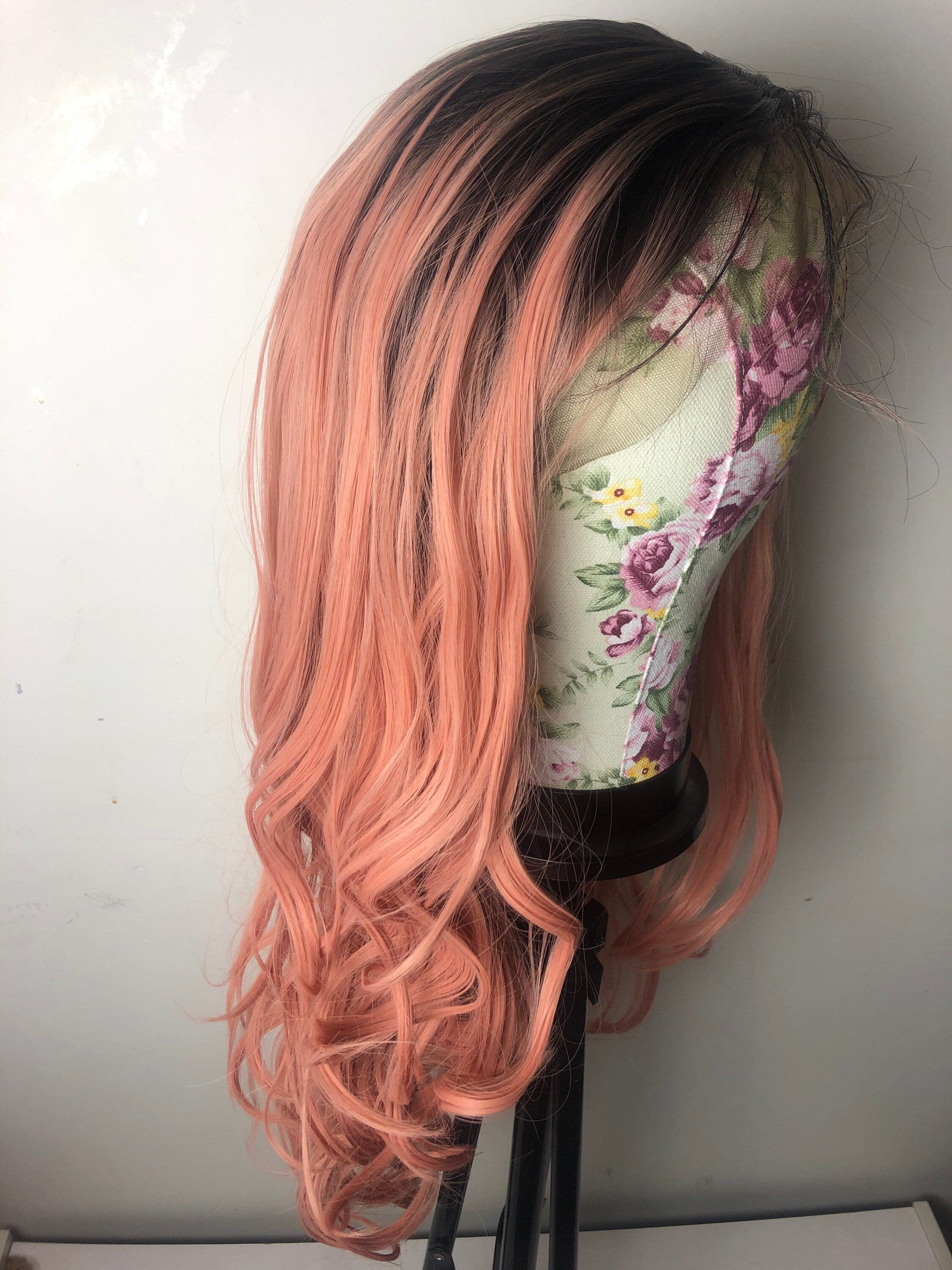 22” ROSE pink OMBRE Body Wavy LaceFront festival celeb wig *NEW* - Thumbnail 9