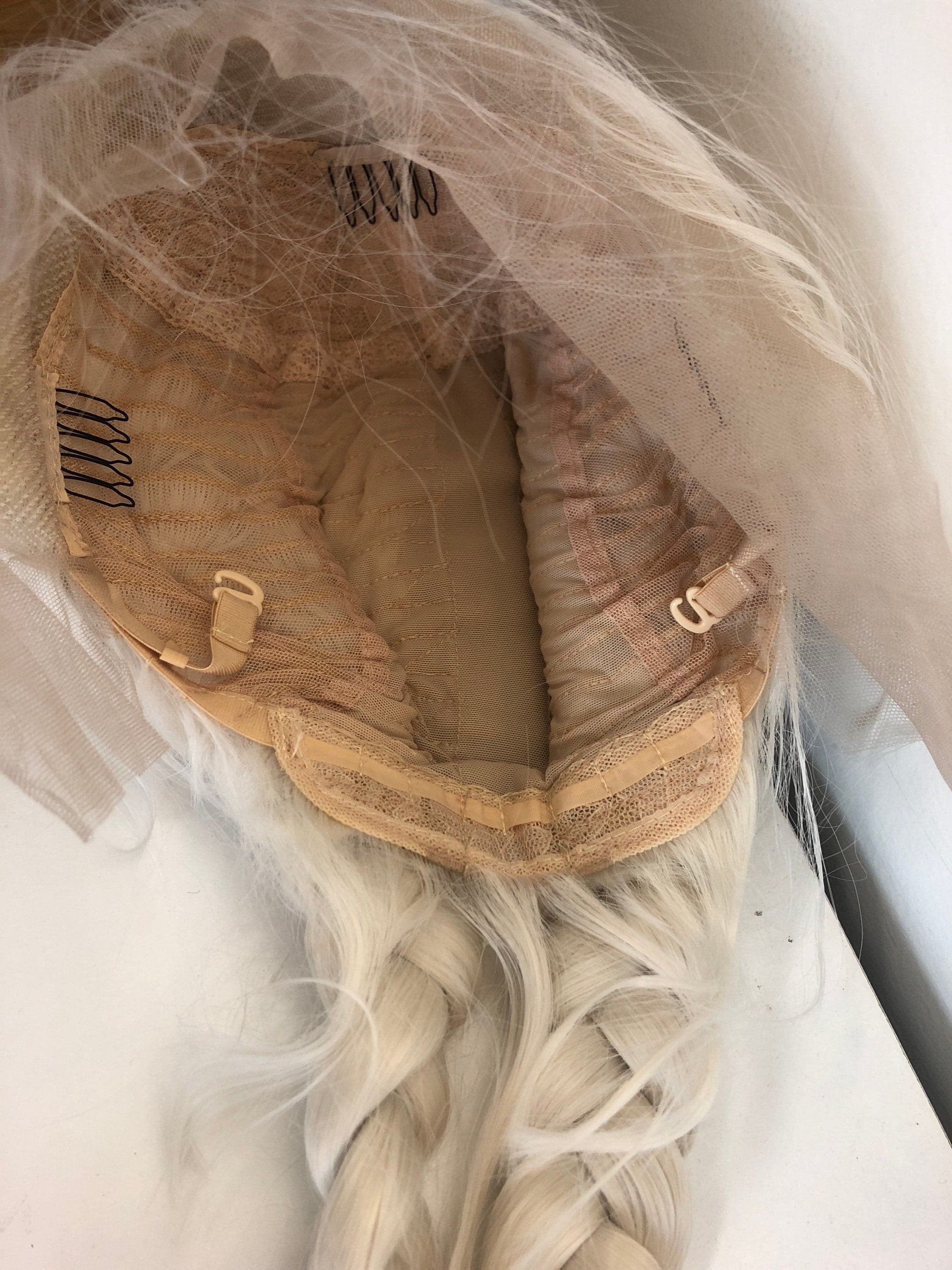 24” WHITE BLONDE dutch braided lace front wig *NEW* Pre plucked hair line and baby hairs - Thumbnail 10