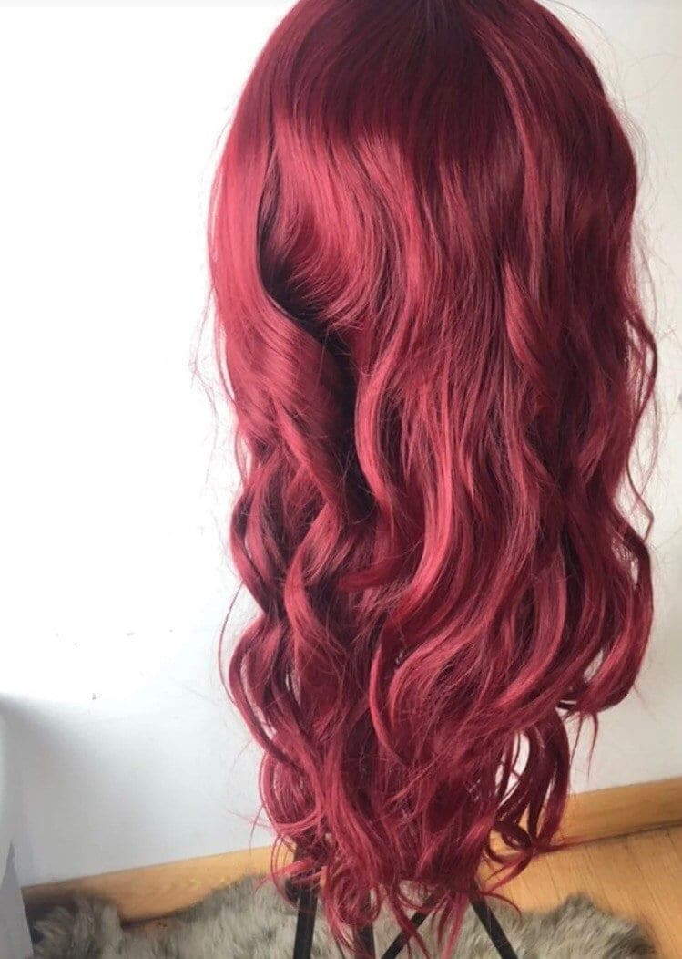 YAHI 24” Red Wavy Lace Front Wig *NWT* - Thumbnail 9