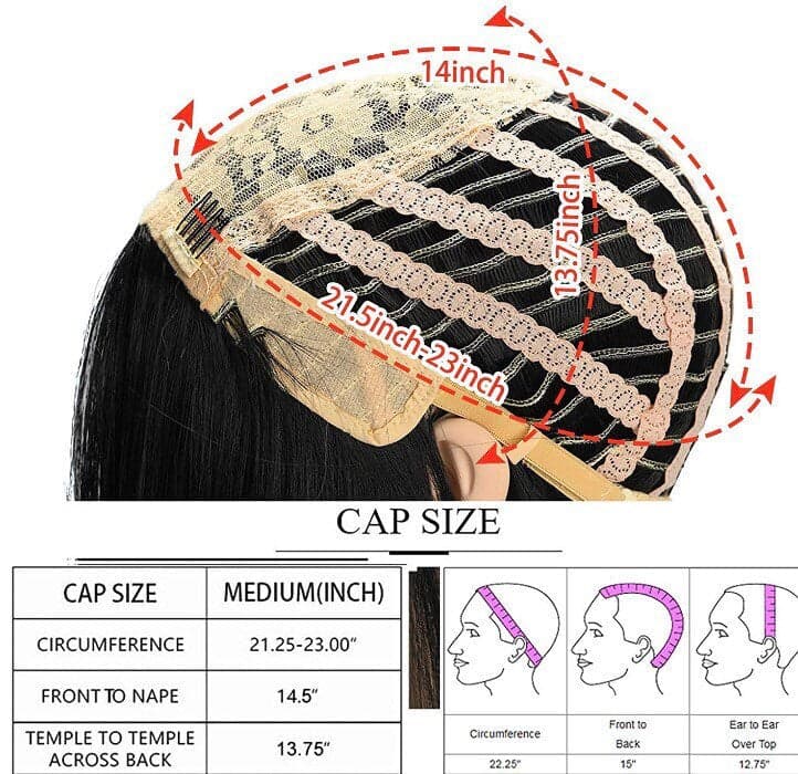22” Black & Blonde split dye straight wig -ARRIVES NEW - Thumbnail 6
