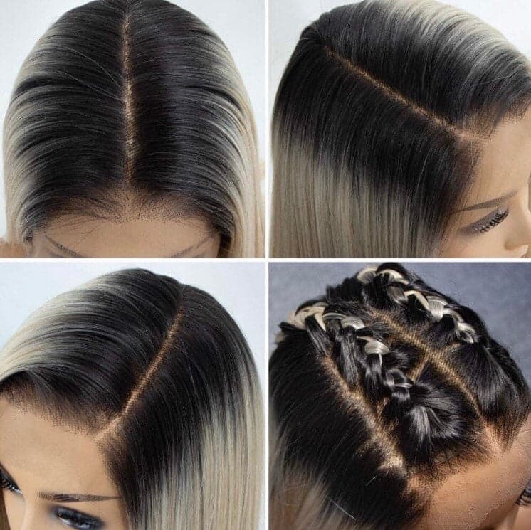 India 22 ” Blonde Ombré Straight Lace Front 6" Front part Wig *NEW* - Thumbnail 4