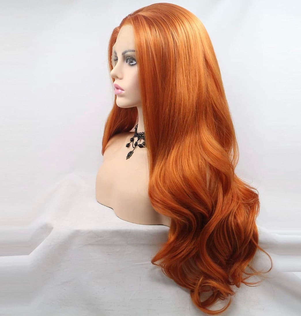 24” ORANGE Body Wavy Lace Front Wig *NEW* - Thumbnail 6