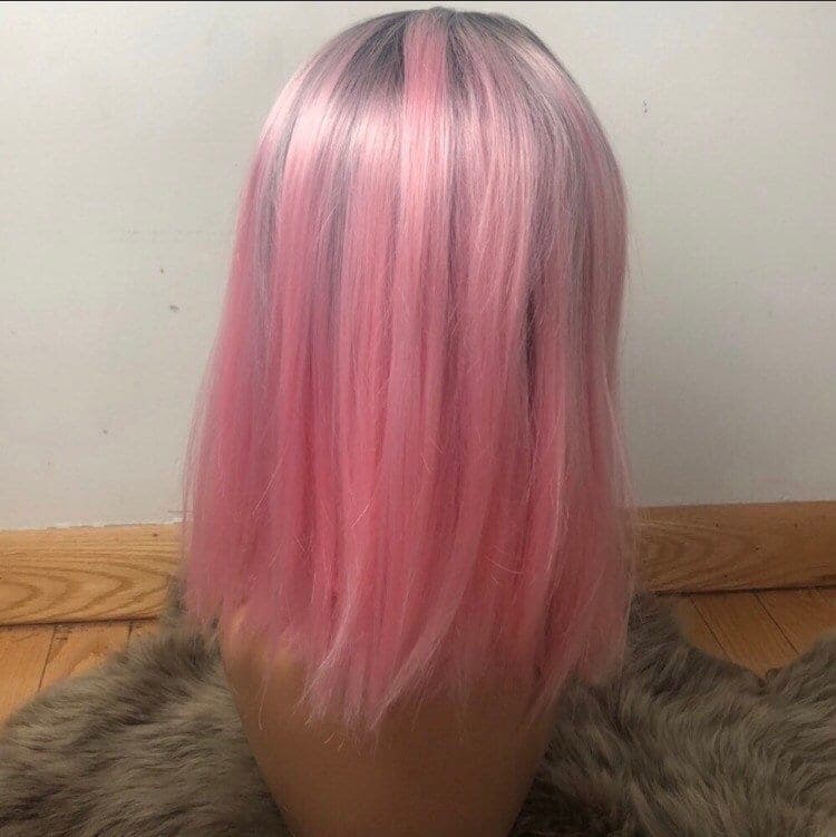 PINK Ombré Straight bob short Lace front wig *NEW* - Thumbnail 5