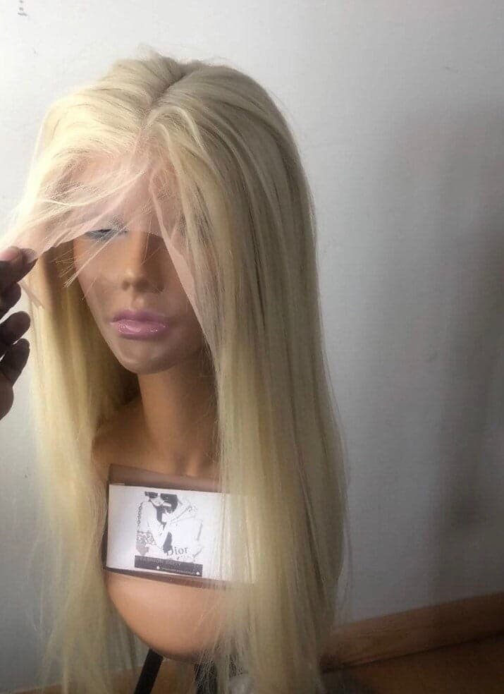22” inch 613 BLONDE 4” lace part straight blonde long beautiful lace front Wig *NEW* - Thumbnail 2