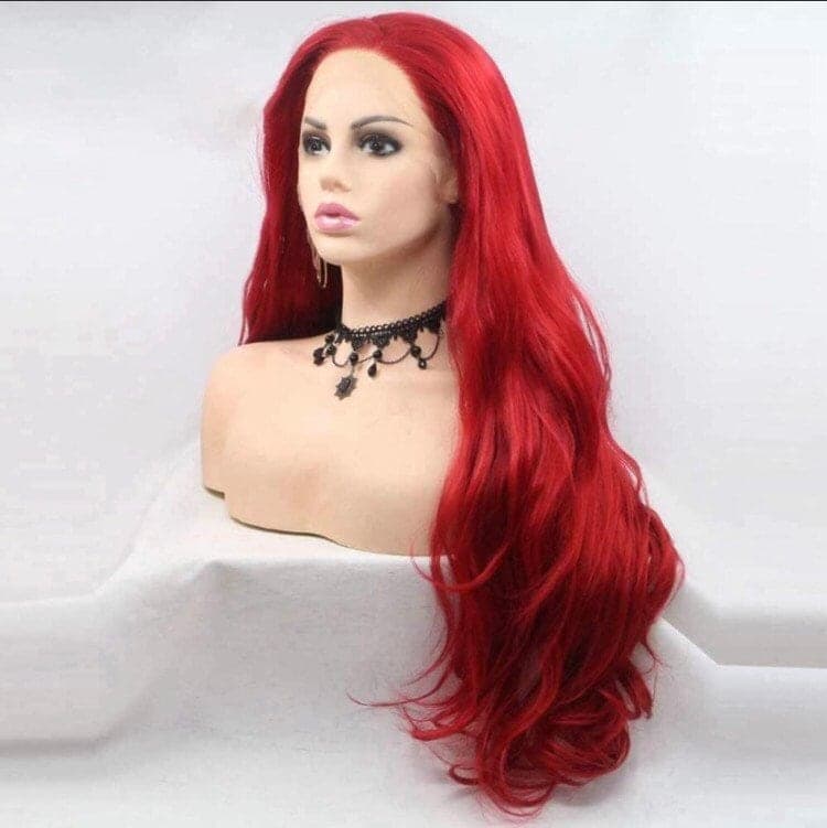 RED 24” Body Wavy lace front wig *NEW* - Thumbnail 3