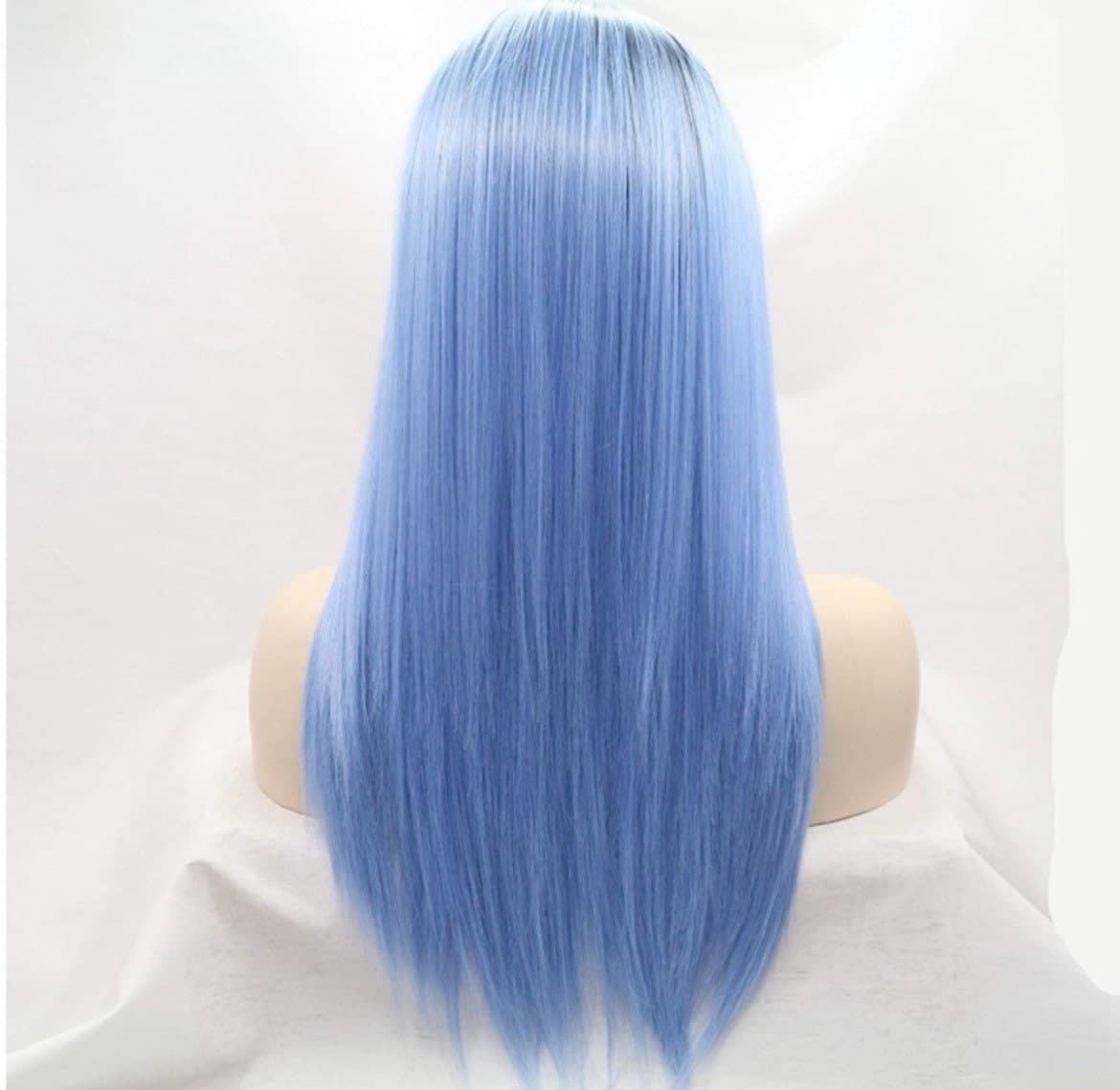 22” Blue ombré straight lace front wig *NEW* - Thumbnail 4