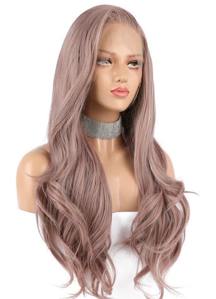 22 DUST PINK Lacefront Festival Festive Pink Body Wave Wig *NEW* - Thumbnail 3