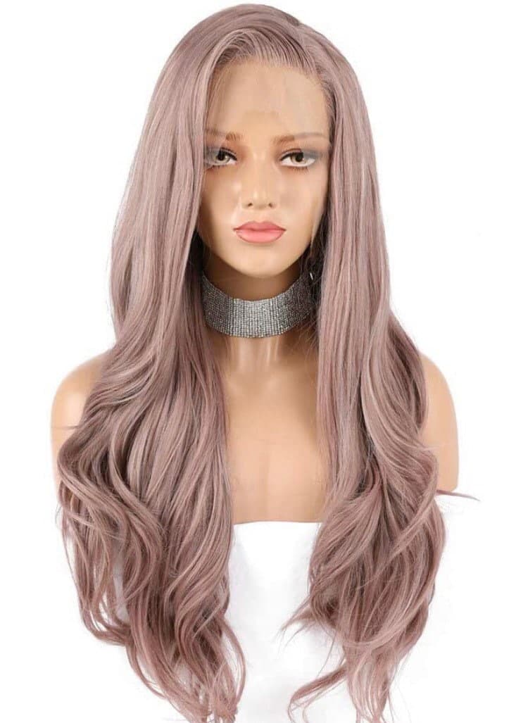 22 DUST PINK Lacefront Festival Festive Pink Body Wave Wig *NEW* - Thumbnail 2