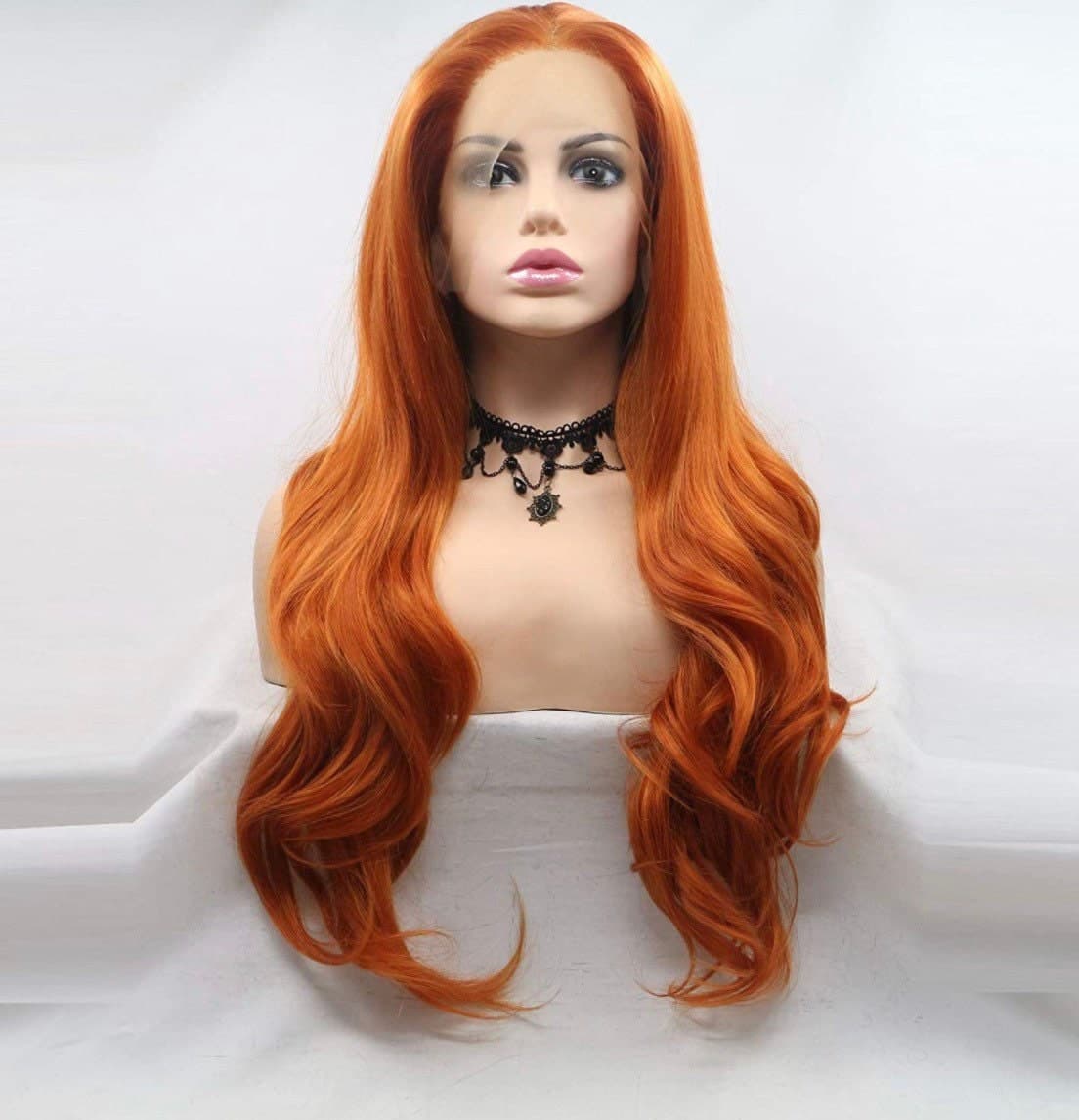 24” ORANGE Body Wavy Lace Front Wig *NEW* - Thumbnail 3