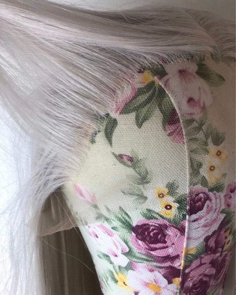30” White Blonde silverish straight lace front wig NEW* Arrives new and unused 6” FRONT part space lace front wig - Thumbnail 3