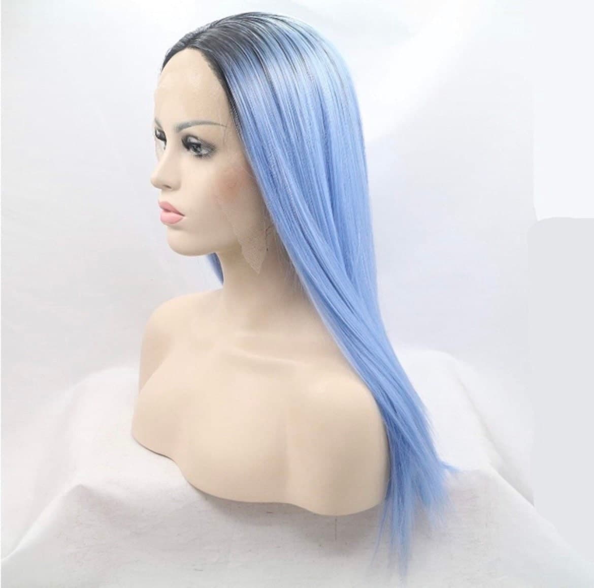 22” Blue ombré straight lace front wig *NEW* - Thumbnail 2