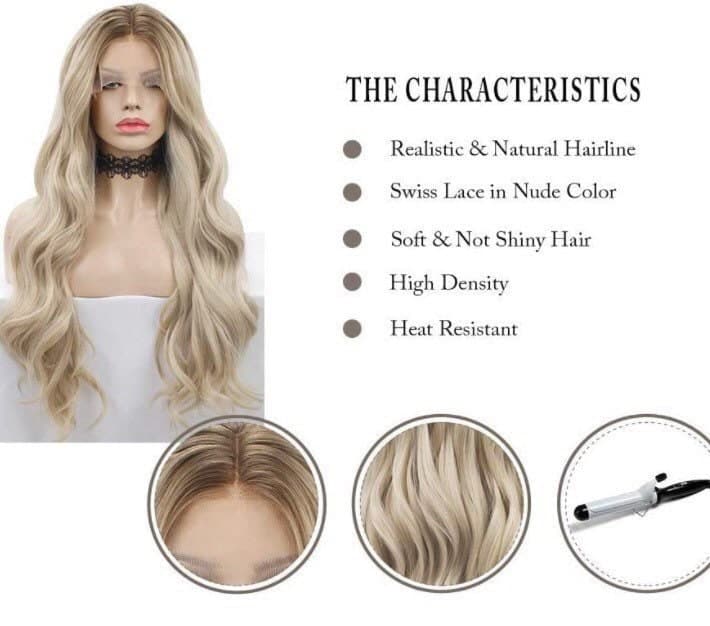 24” Ash BLonde body wavy lace front wig ARRIVES NEW - Thumbnail 3