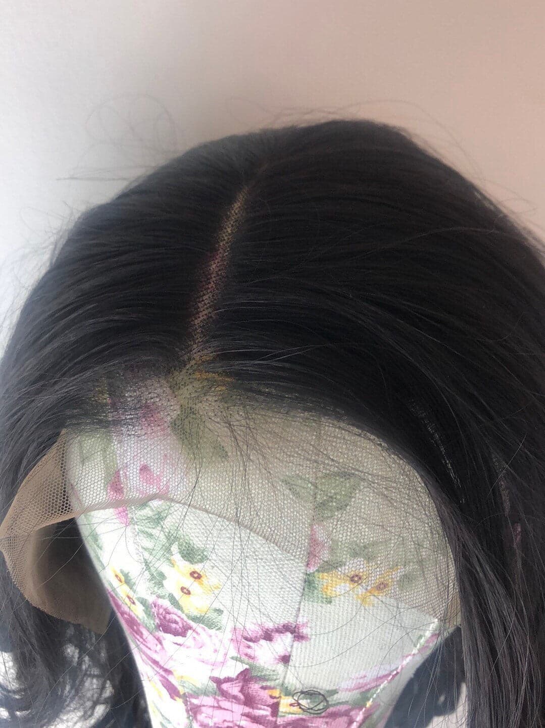 16” BLACK 6” lace part body wavy BOB lace wig *NEW* - Thumbnail 4