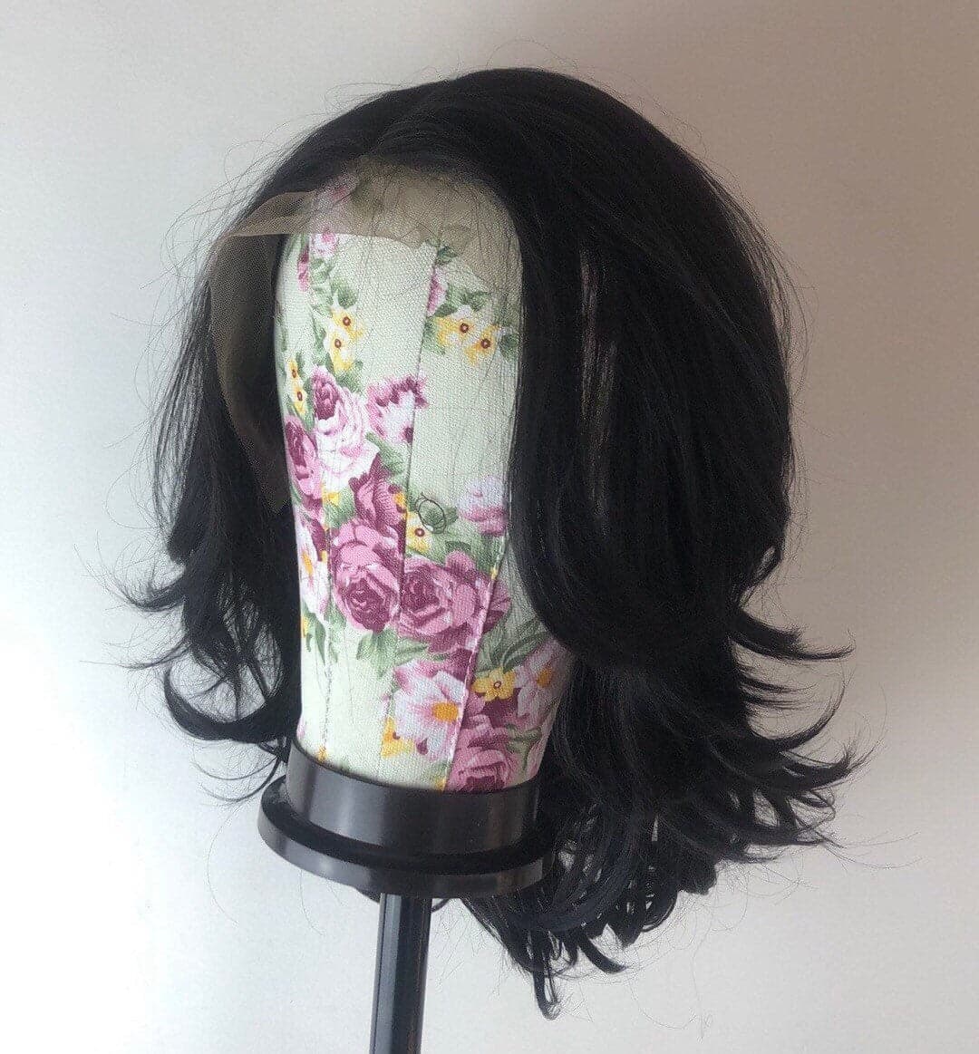 16” BLACK 6” lace part body wavy BOB lace wig *NEW* - Thumbnail 3