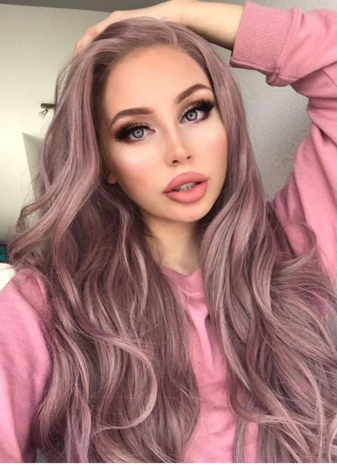 22 DUST PINK Lacefront Festival Festive Pink Body Wave Wig *NEW* - Thumbnail 6