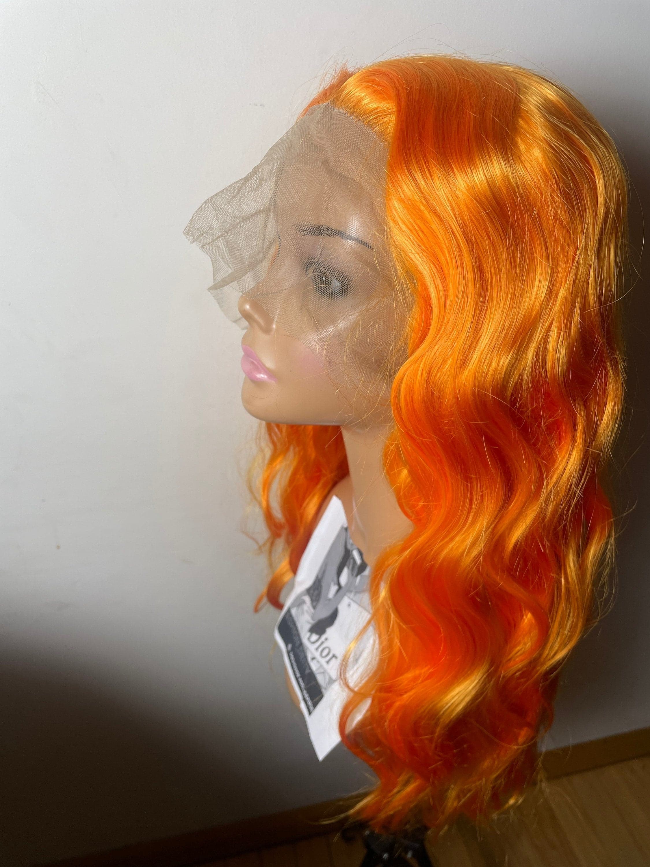22” WAVE Orange Wavy Lace Front Wig *NEW* - Thumbnail 3