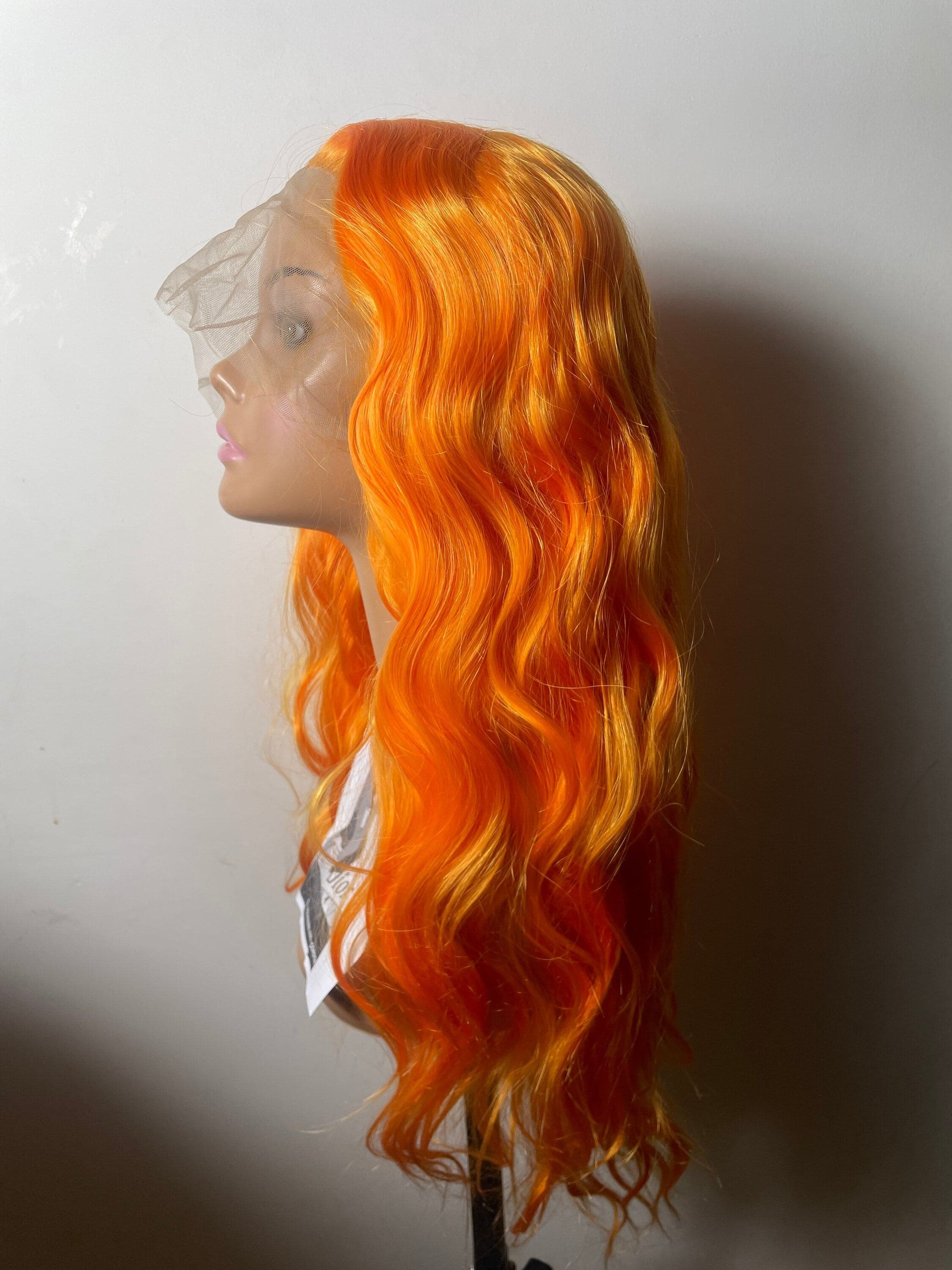 22” WAVE Orange Wavy Lace Front Wig *NEW* - Thumbnail 2