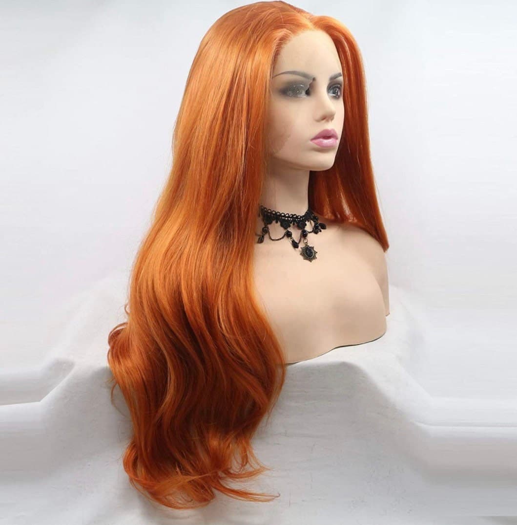 24” ORANGE Body Wavy Lace Front Wig *NEW* - Thumbnail 4