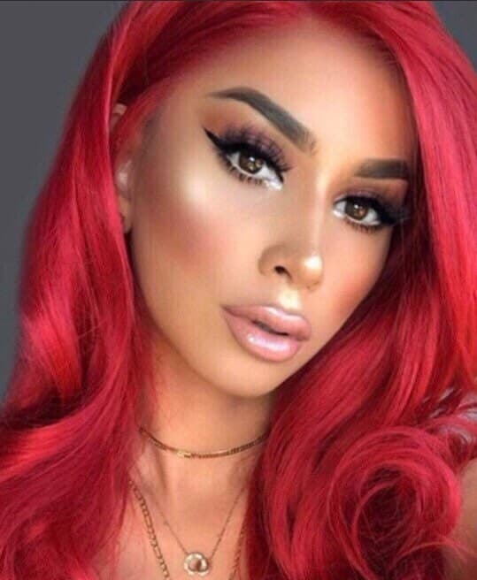 RED 24” Body Wavy lace front wig *NEW* - Thumbnail 4